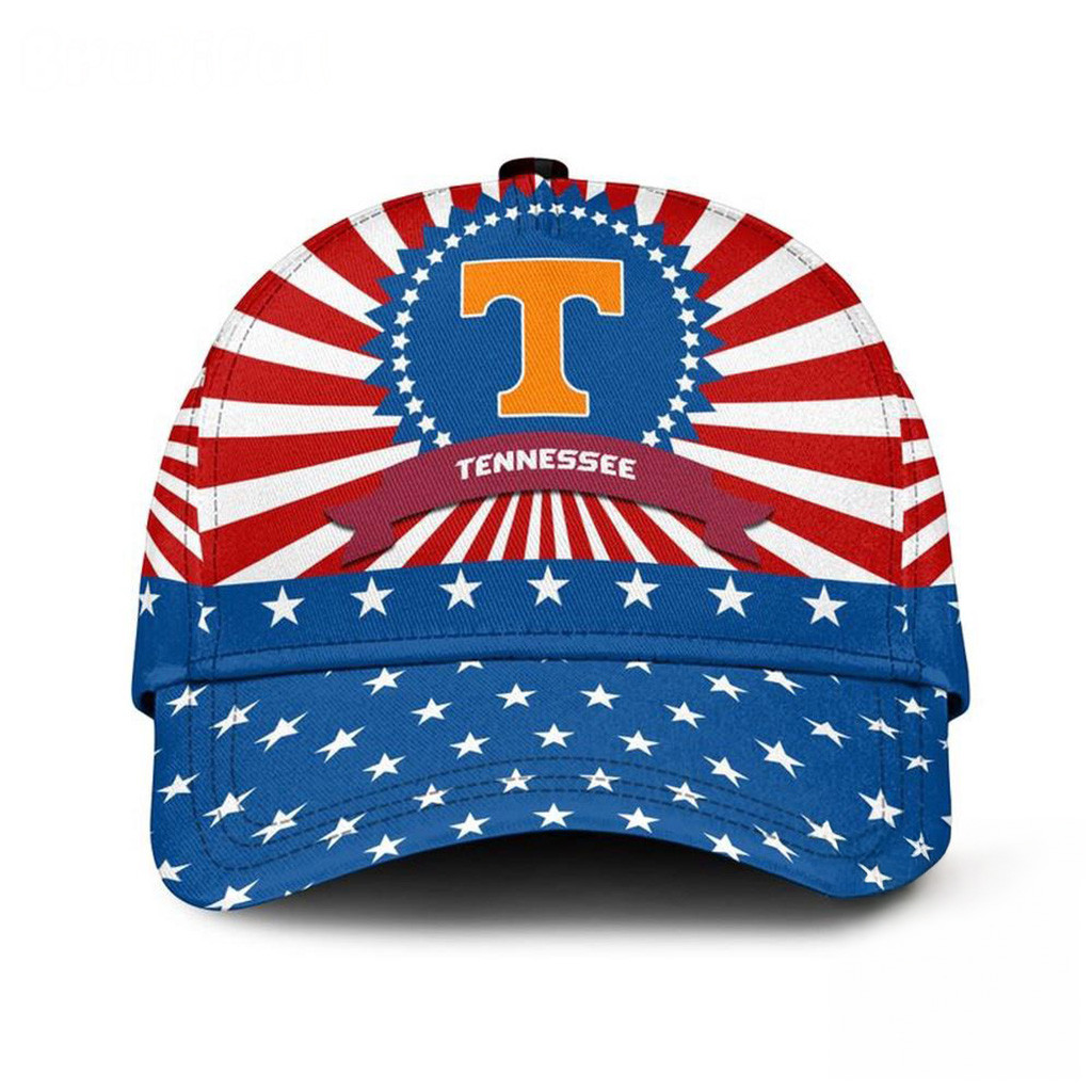 Tennessee Volunteers American Flag Pattern Independence Day Hat Volunteers Merch Gifts For Dad-1