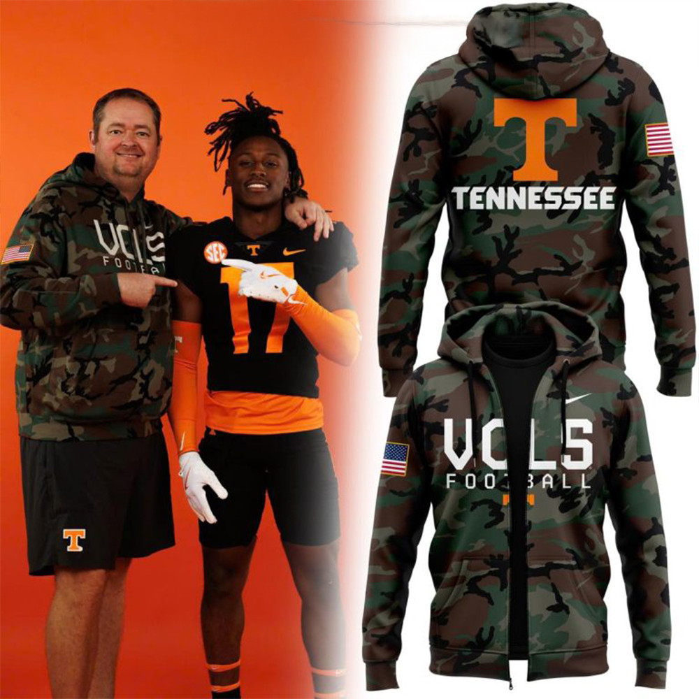 Tennessee Volunteers Football 2024 Salute To Service Zip Hoodie Gifts For Football Fan-1
