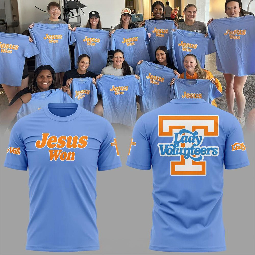 Tennessee Volunteers Jesus Won 2025 T-Shirt Tennessee Volunteers Merch Fans Gifts-1
