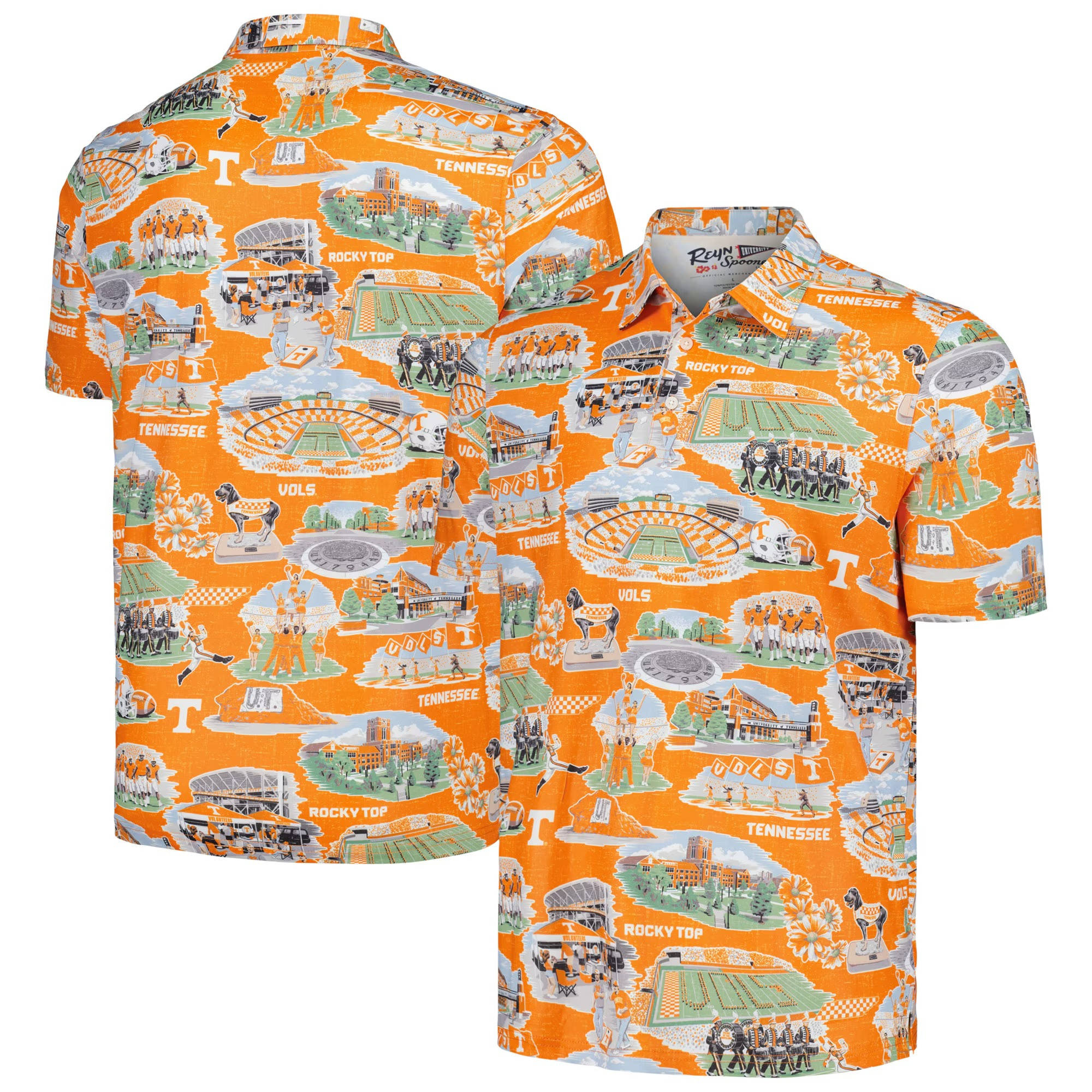 Tennessee Volunteers Polo Shirt NCAA Aloha Shirt Father's Day Presents For Dad To Be-1