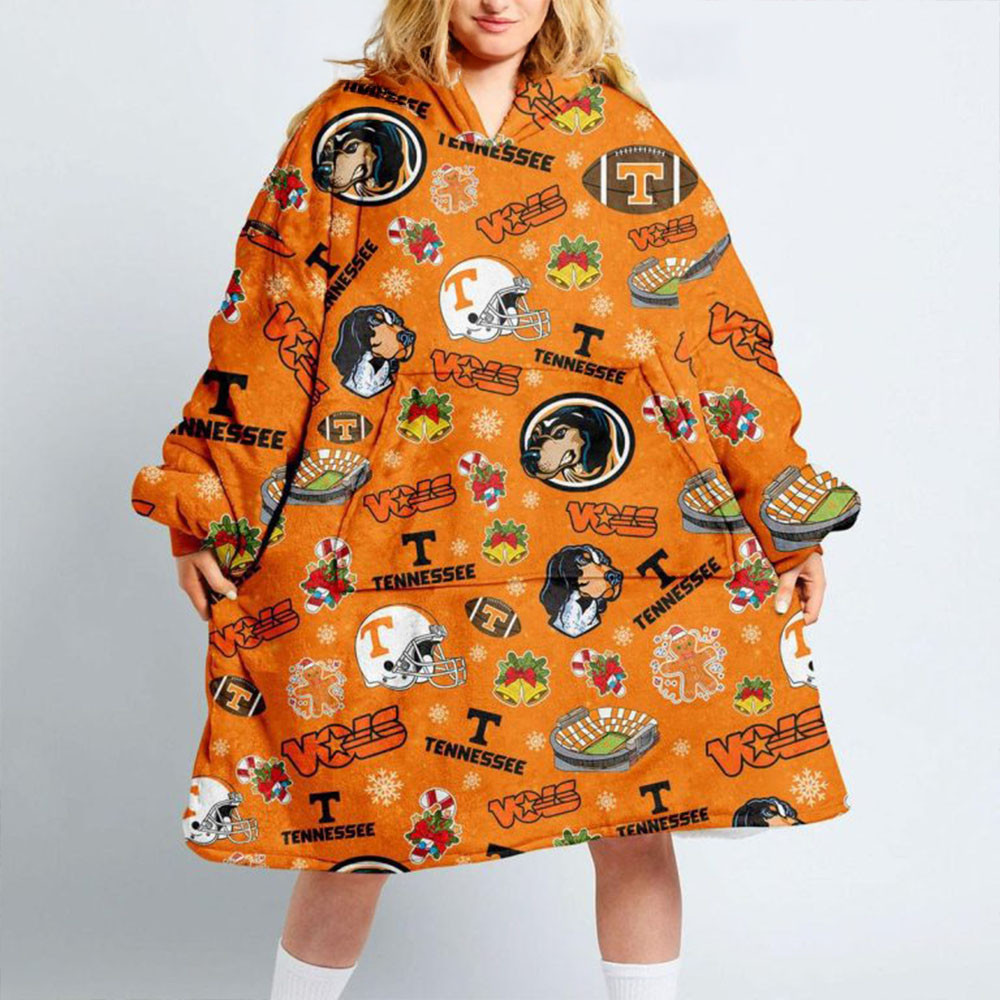 Tennessee Volunteers Vols Rocky Top 2024 Christmas Hoodie Blanket Presents For Football Fans-1