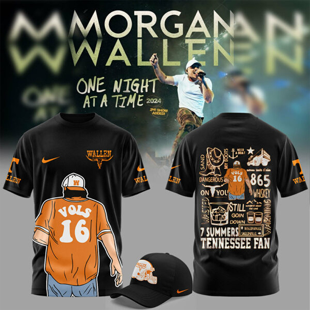 Tennessee x Morgan Wallen Black Shirt Gift Ideas For Baseball Fans-1