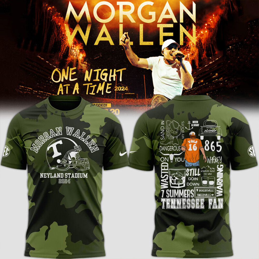 Tennessee x Morgan Wallen Camo T-Shirt Unique Gifts For Football Fans-1