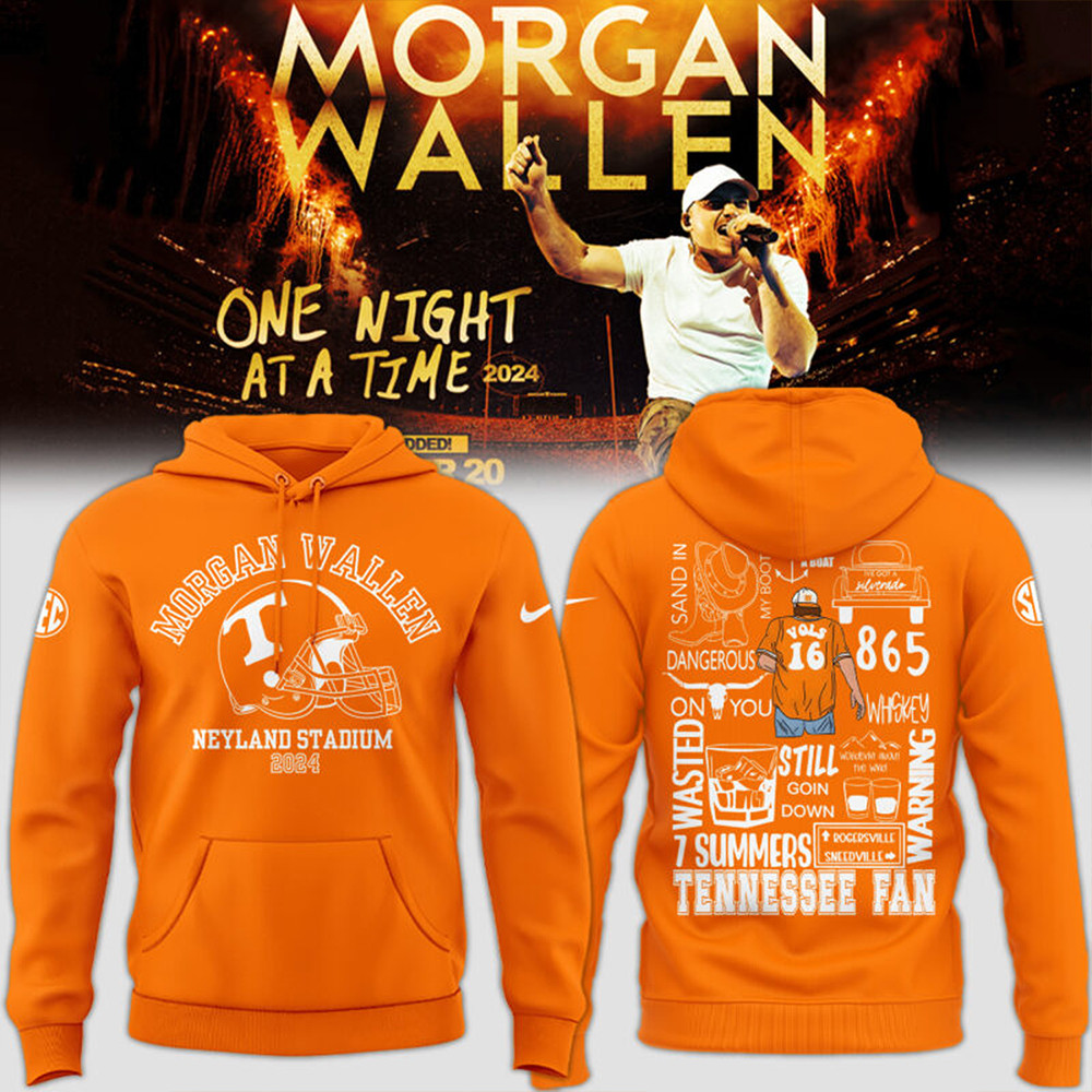 Tennessee x Morgan Wallen Orange Hoodie Presents For Baseball Lovers-1
