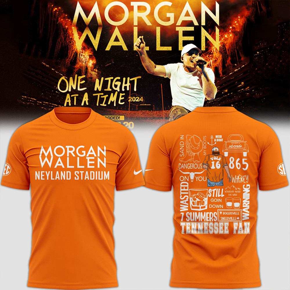 Tennessee x Morgan Wallen Orange T-Shirt Baseball Enthusiast Gifts-1