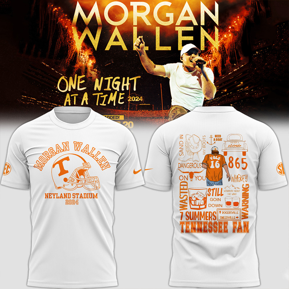 Tennessee x Morgan Wallen White Shirt First Fathers Day Gift Ideas-1