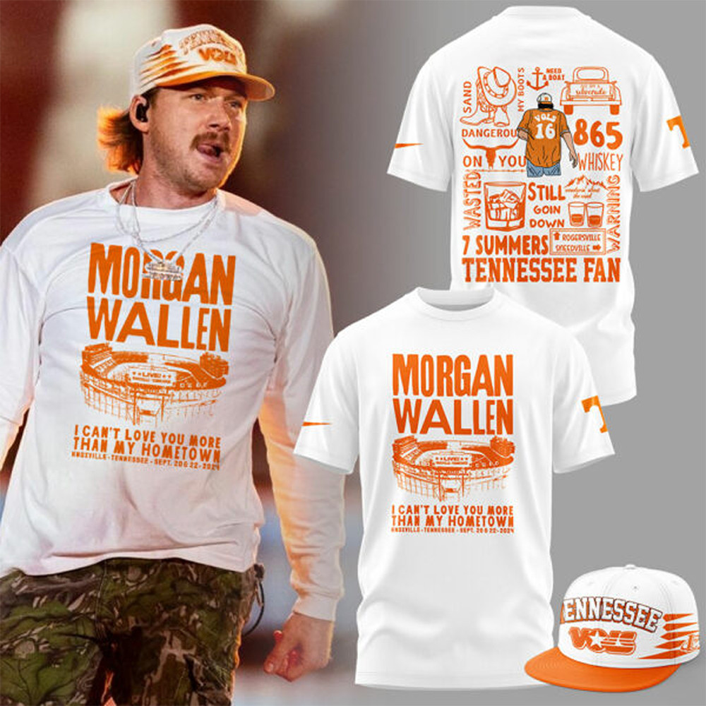 Tennessee x Morgan Wallen White Shirt Gifts For New Dads-1