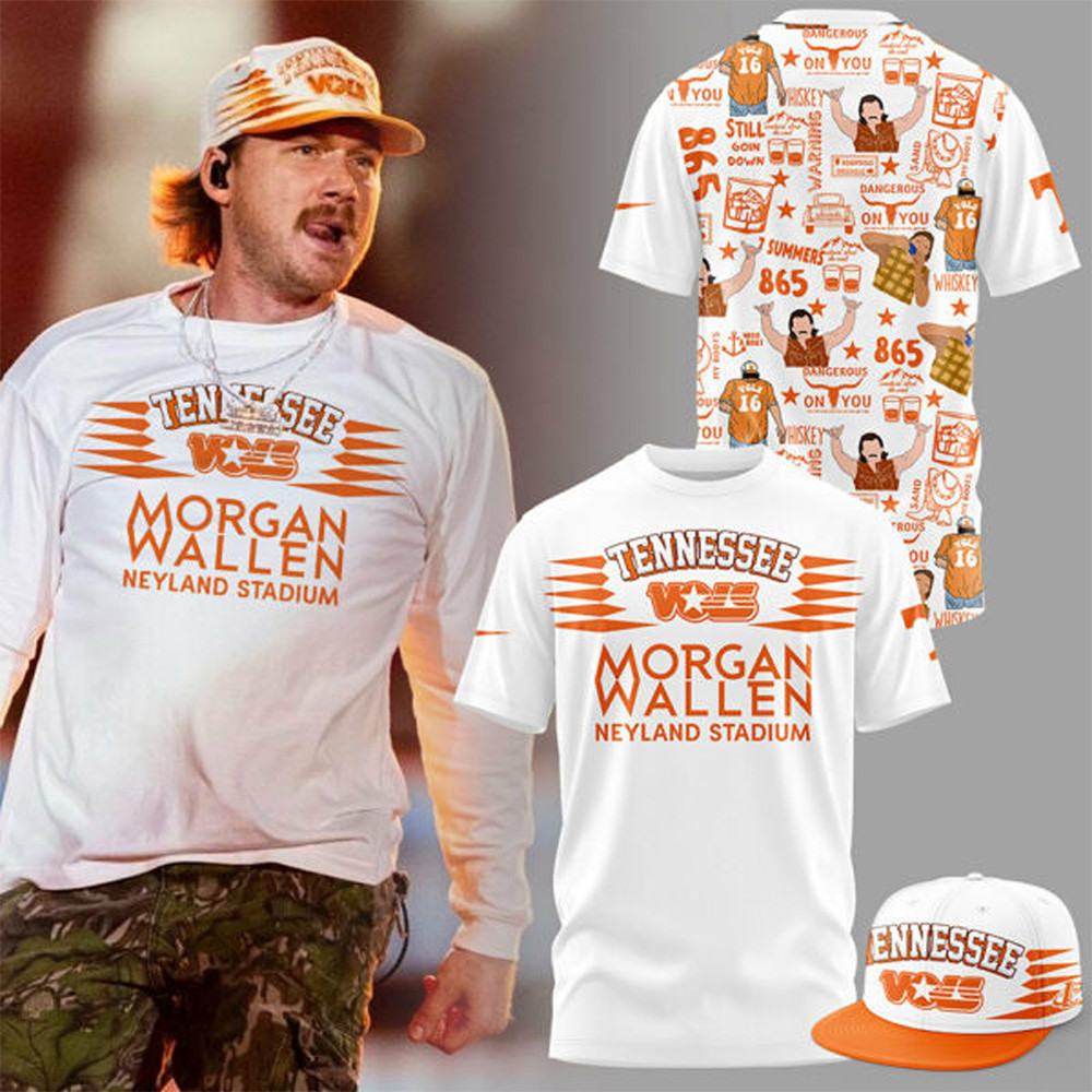 Tennessee x Morgan Wallen White Shirt Simple Father's Day Gift Ideas-1