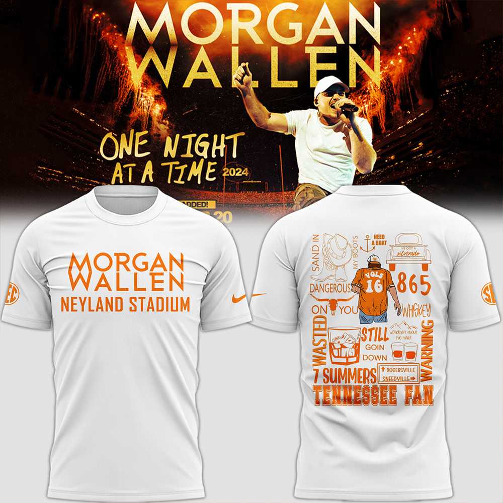 Tennessee x Morgan Wallen White T-Shirt Gifts For Baseball Fans-1 Tennessee x Morgan Wallen White T-Shirt Gifts For Baseball Fans-1
