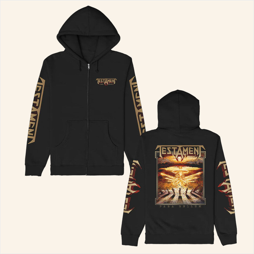 Testament Legions Merch Para Bellum Zip Up Hoodie Black Best Gifts For Dad Gifts For Fans-1