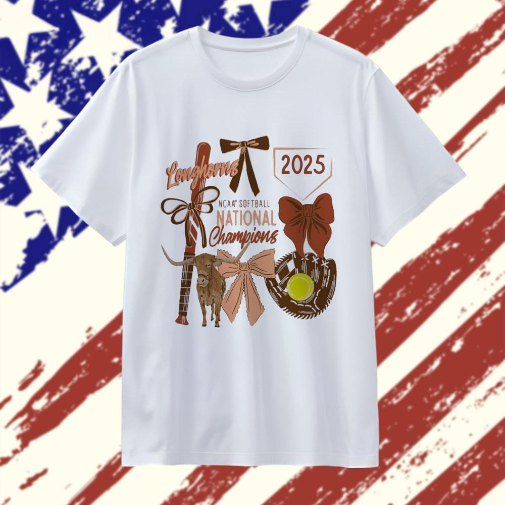 Texas Longhorns 2025 NCAA Division I Softball National Champions Stickers Shirt NCAA Merch-1
