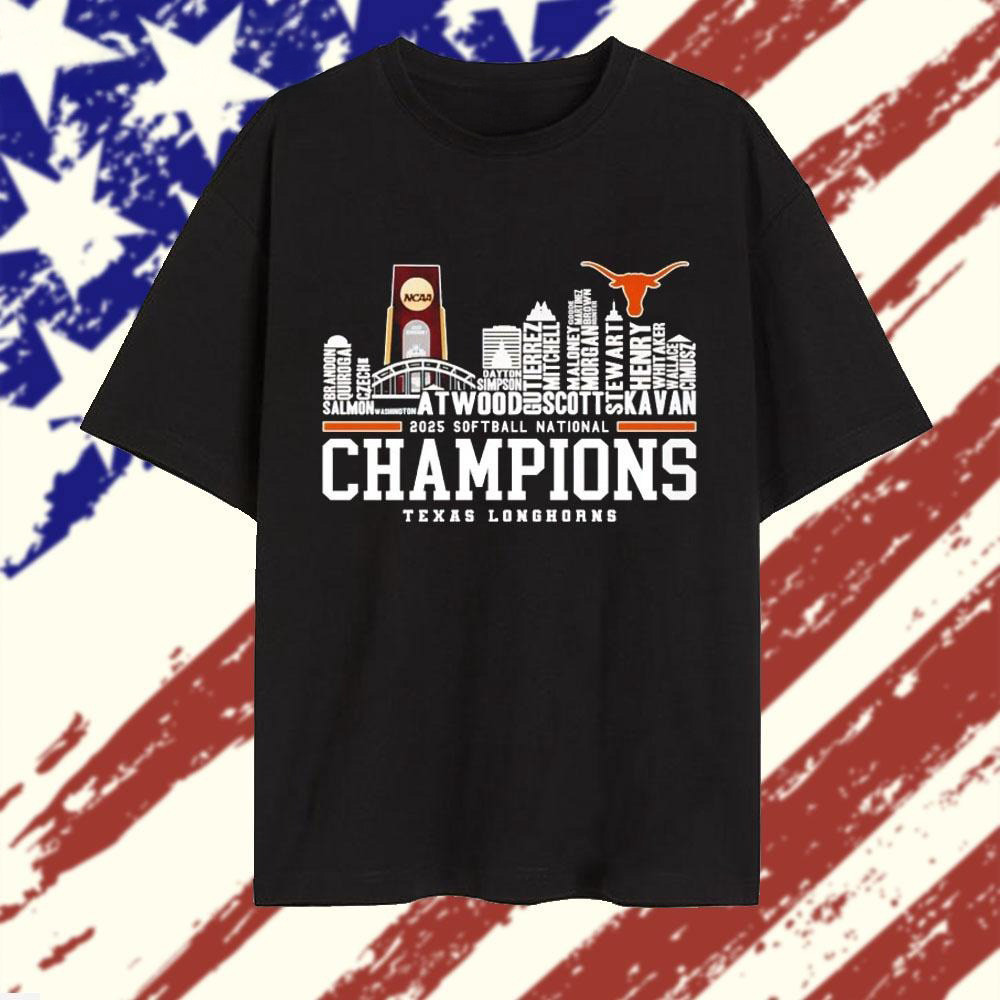 Texas Longhorns 2025 Softball National Champions T-Shirt Texas Longhorns Merch Gifts For Fans-1