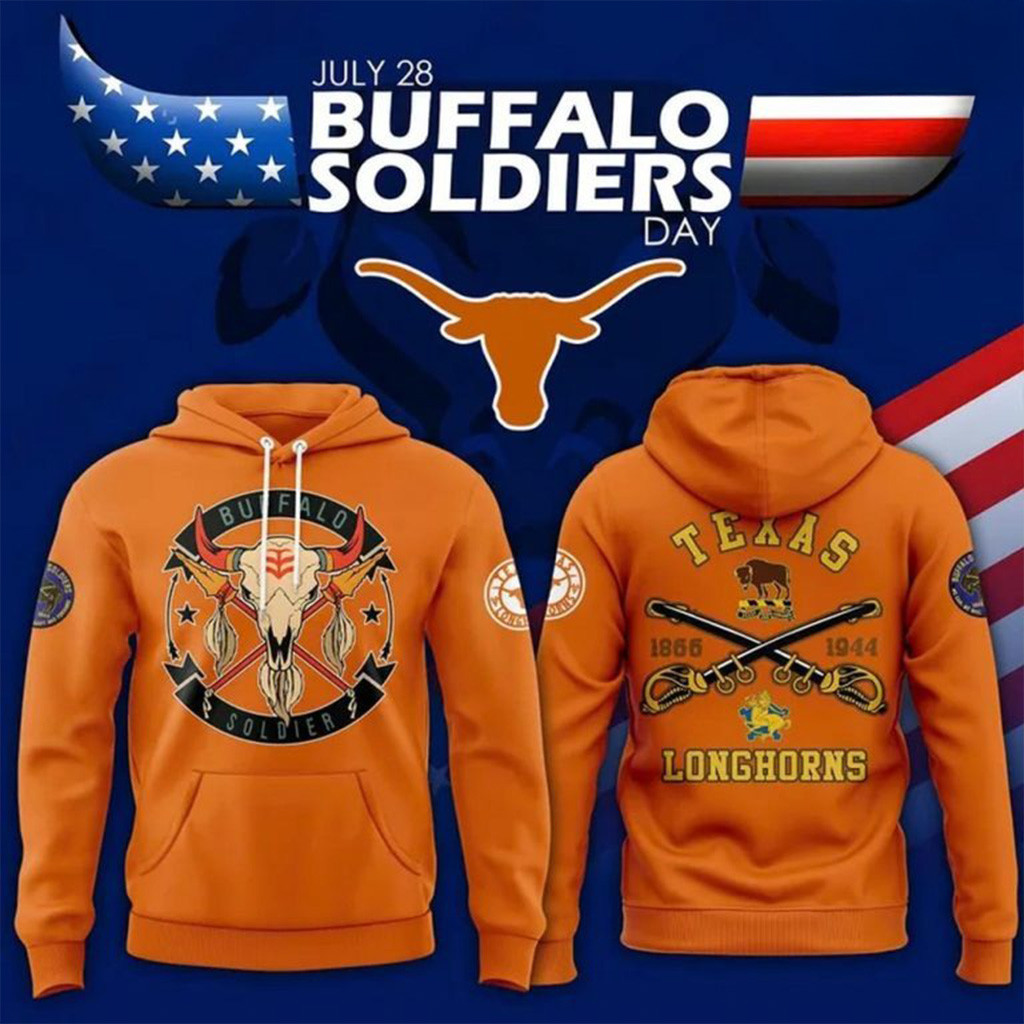 Texas Longhorns Buffalo Soldier Day 2025 Special Hoodie Texas Longhorns Merch Fans Gift Ideas-1