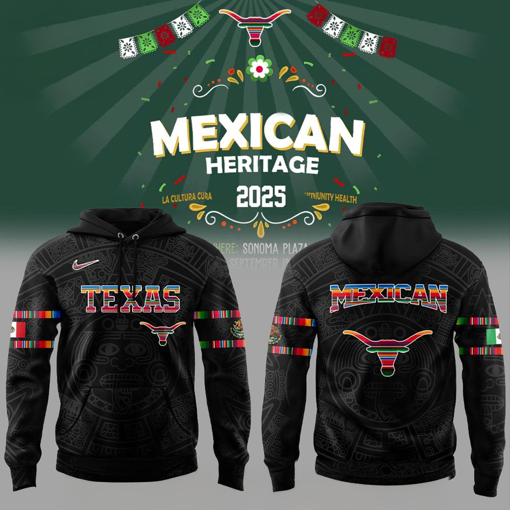 Texas Longhorns Mexican Heritage Night 2025 Hoodie Texas Longhorns Merch Gifts For Him-1 Texas Longhorns Mexican Heritage Night 2025 Hoodie Texas Longhorns Merch Gifts For Him-1
