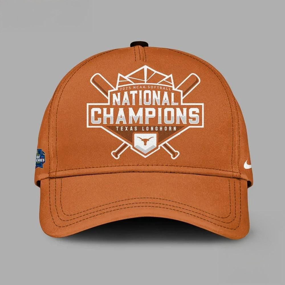 Texas Longhorns Softball Women's College World Series 2025 Champions Hat Texas Longhorns Merch-1
