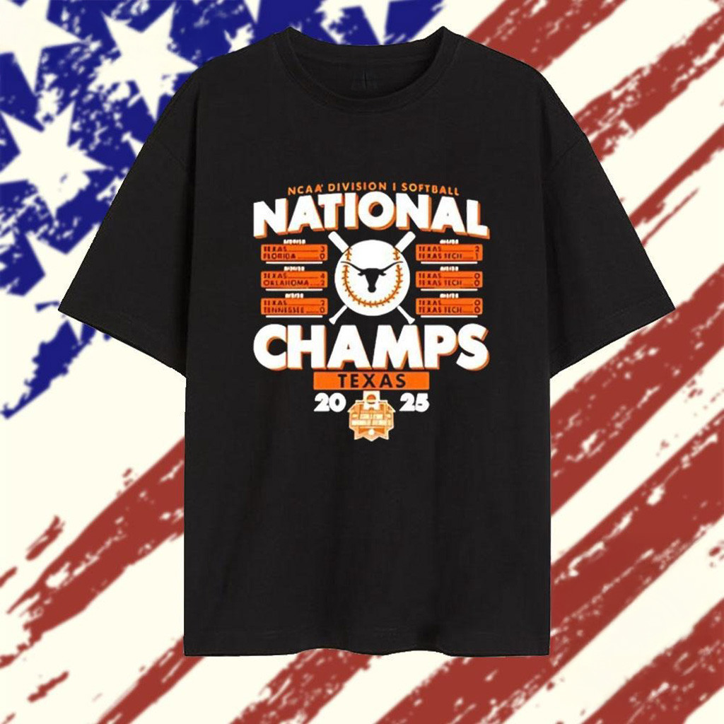 Texas Longhorns Softball World Series Champions Schedule 2025 T-Shirt-1