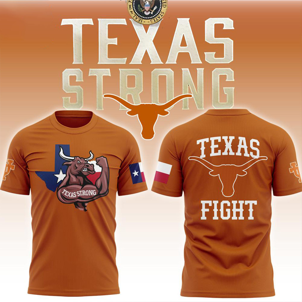 Texas Longhorns Texas Strong T-Shirt Texas Longhorns Merch Gifts For Fans-1