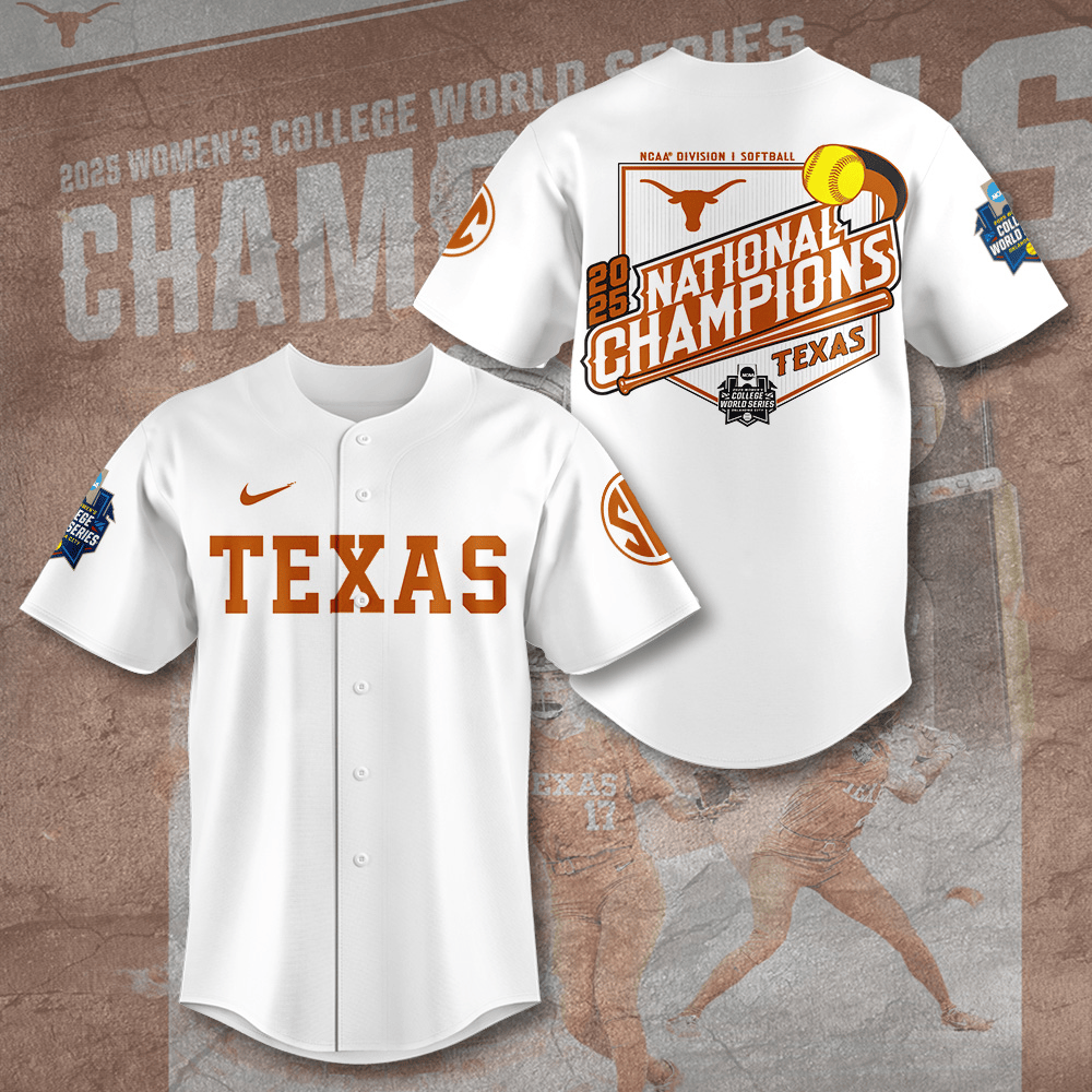 Texas Longhorns Women's Softball Baseball Jersey Texas Longhorns Merch For Fan Sister Gifts-1