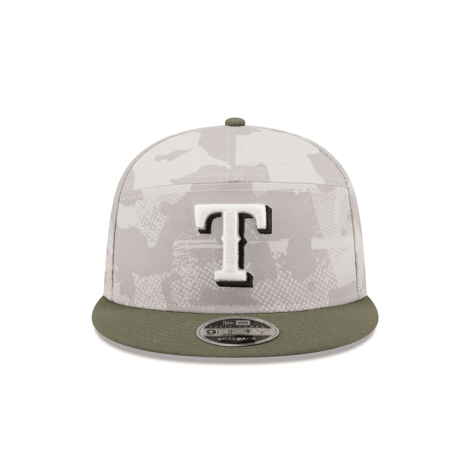 Texas Rangers Camo Hat Snapback MLB Armed Forces Day 2025 Hat Merch Top Father's Day Gifts-1