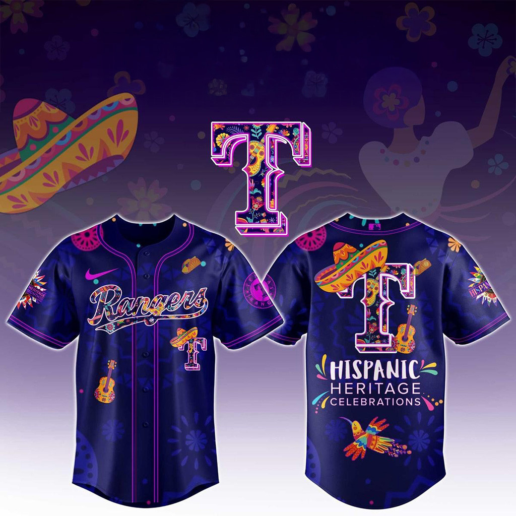 Texas Rangers Hispanic Heritage Celebrations 2025 Baseball Jersey Texas Rangers Merch-1