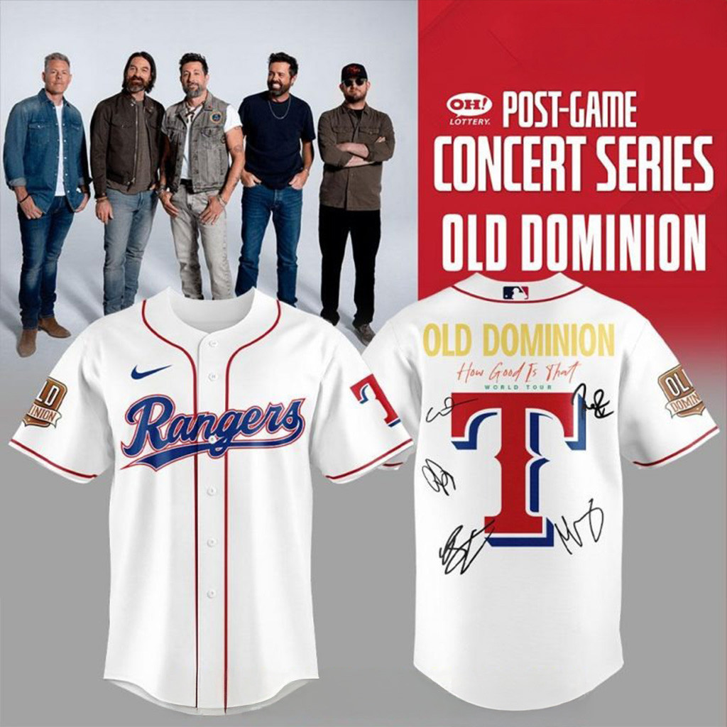 Texas Rangers Old Dominion Show Special Edition Baseball Jersey Texas Rangers Merch-1