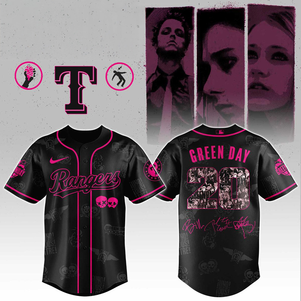 Texas Rangers X Green Day 20 Years Of American Idiot 2025 Jersey-1