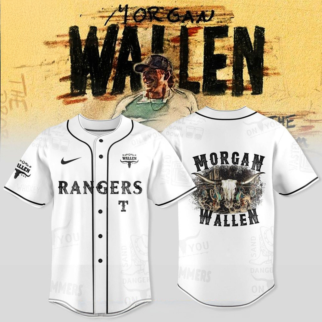 Texas Rangers X Wallen Morgan Tour Merch 2025 Jersey Texas Rangers Merch Gifts For Him-1