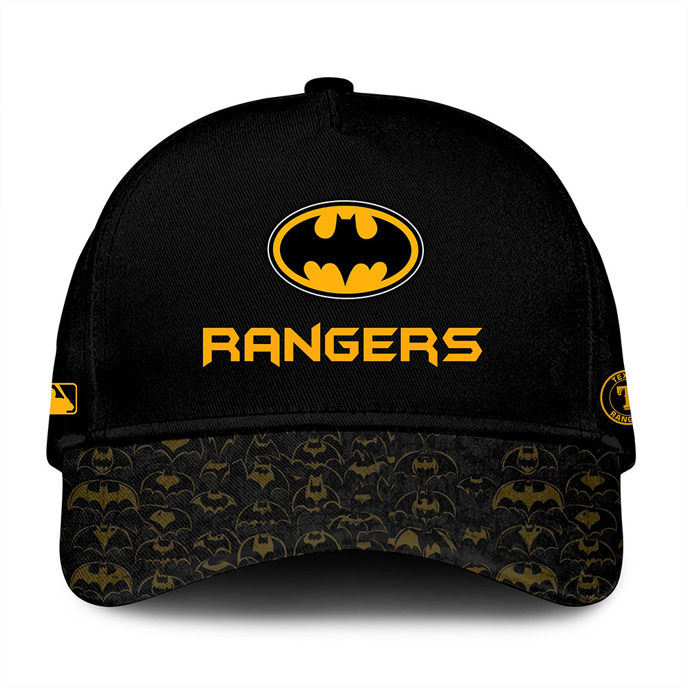 Texas Rangers x DC Batman Game Night Hat Presents For Baseball Fans-1