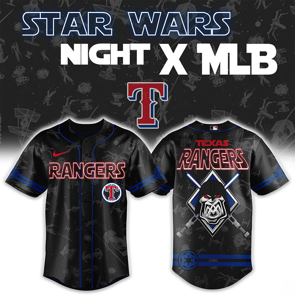 Texas Rangers x Star Wars Night 2025 Baseball Jersey Baseball Enthusiast Gifts-1