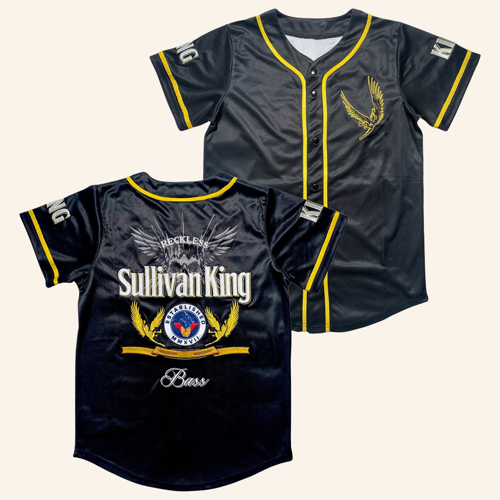 Thank You For Raging Apparel Merch Sullivan King It's Reckless Time Baseball Jersey-1