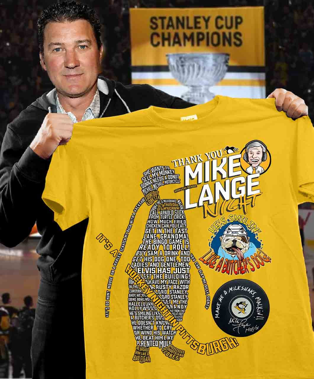 Thank You Mike Lange 1948-2025 Pittsburgh Penguins T-Shirt Gifts For Hockey Fan-1