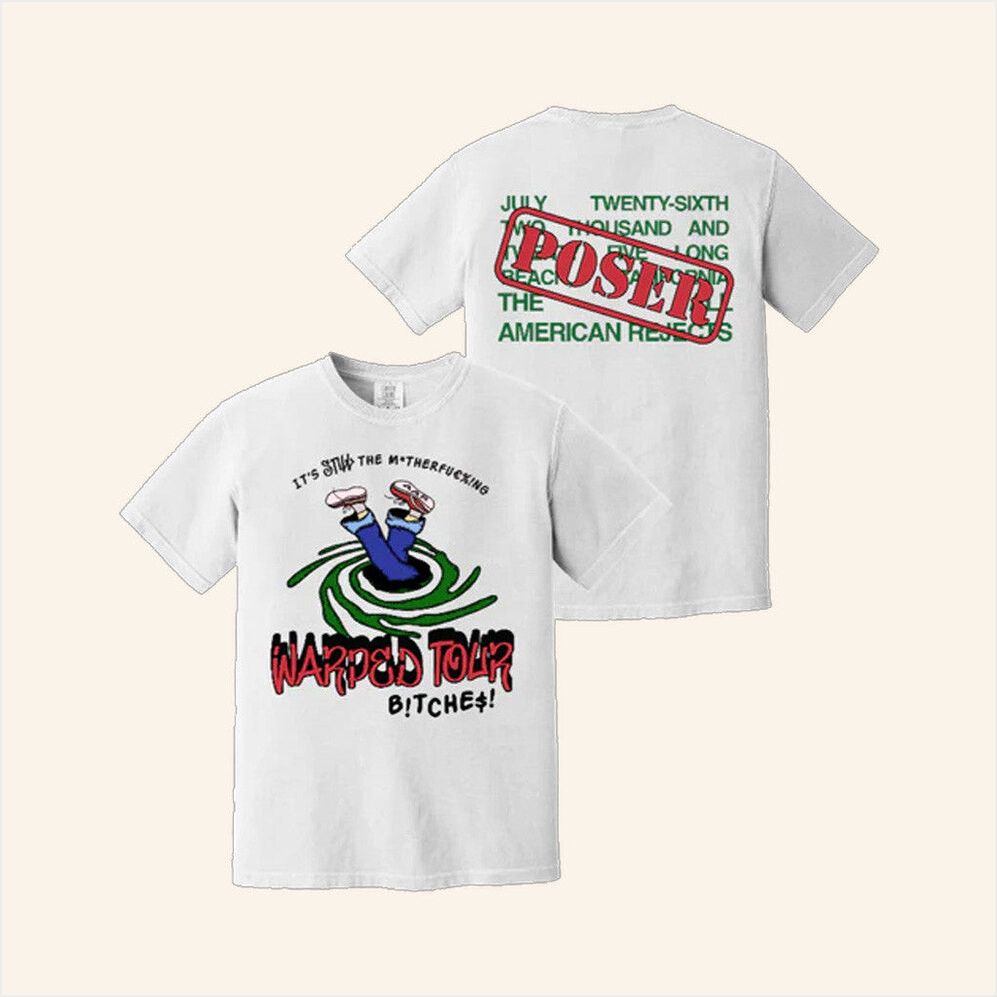 The All American Rejects Merch Warped Tour Poser T-Shirt Gifts For Him Birthday Gifts For Fans-1