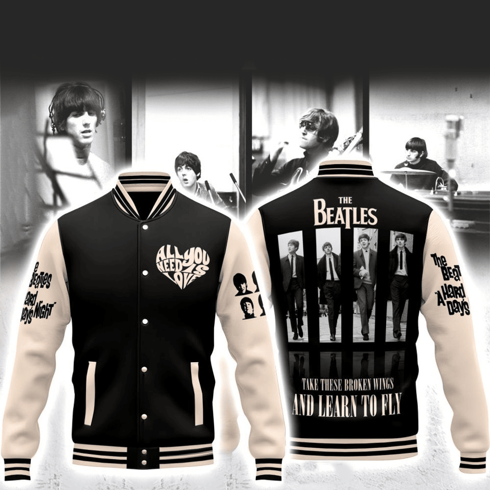 The Beatles All You Need Is Love Varsity Jacket The Beatles Merch Best Father's Day Gifts For Dad-1