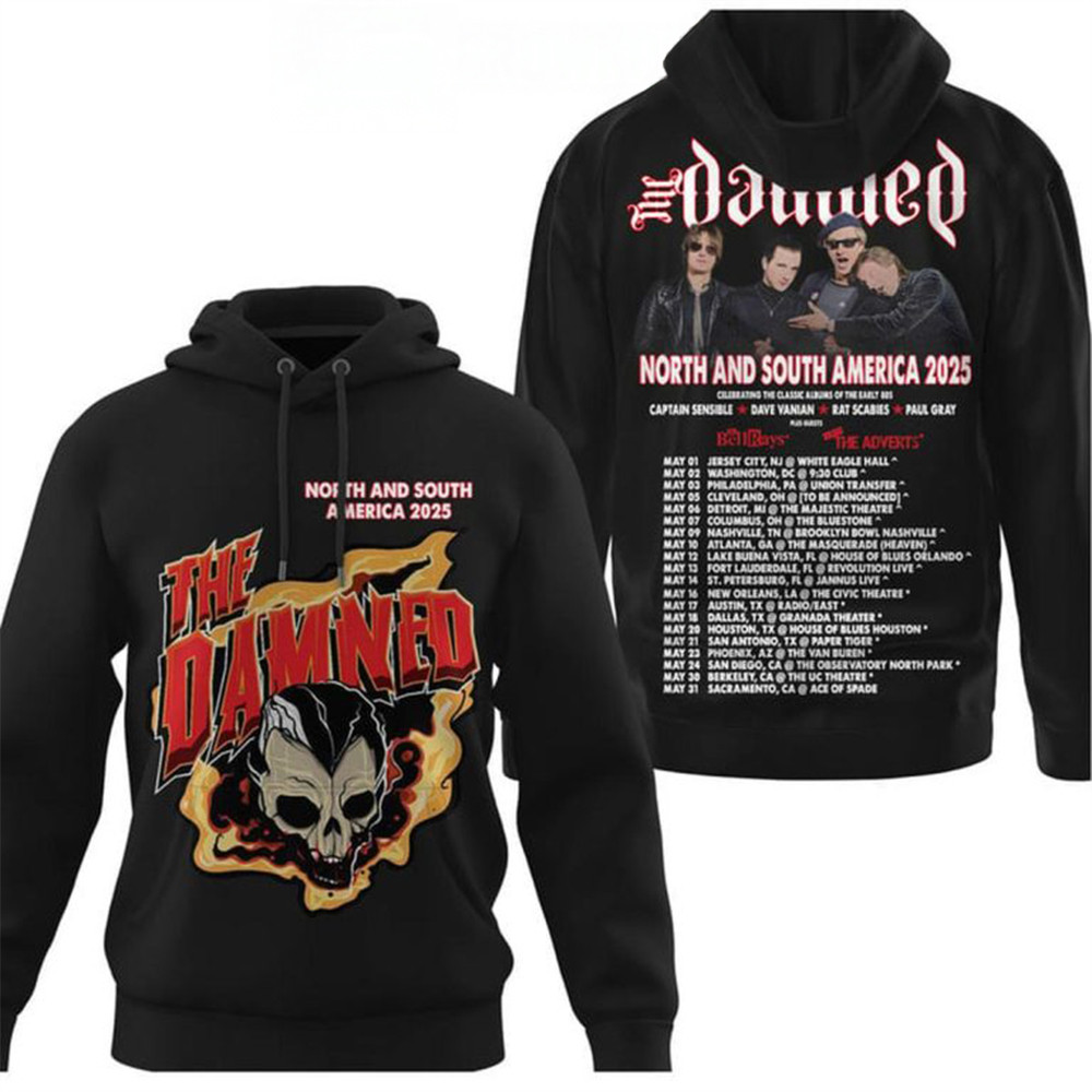 The Damned North And South America 2025 Hoodie Gifts For Fans-1