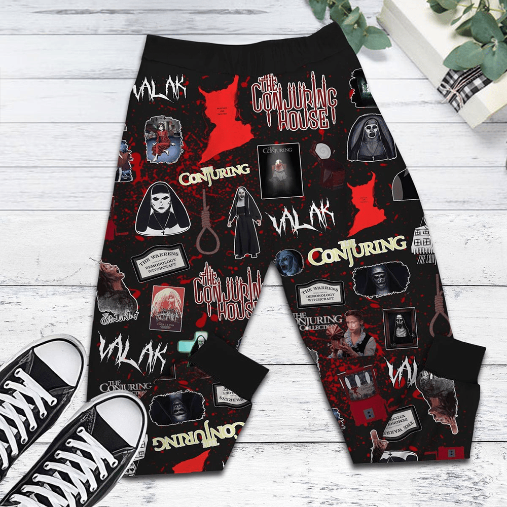 The Devil Exists God Exists The Conjuring Fleece Pajamas Set Gifts For Mom-1 The Devil Exists God Exists The Conjuring Fleece Pajamas Set Gifts For Mom-1