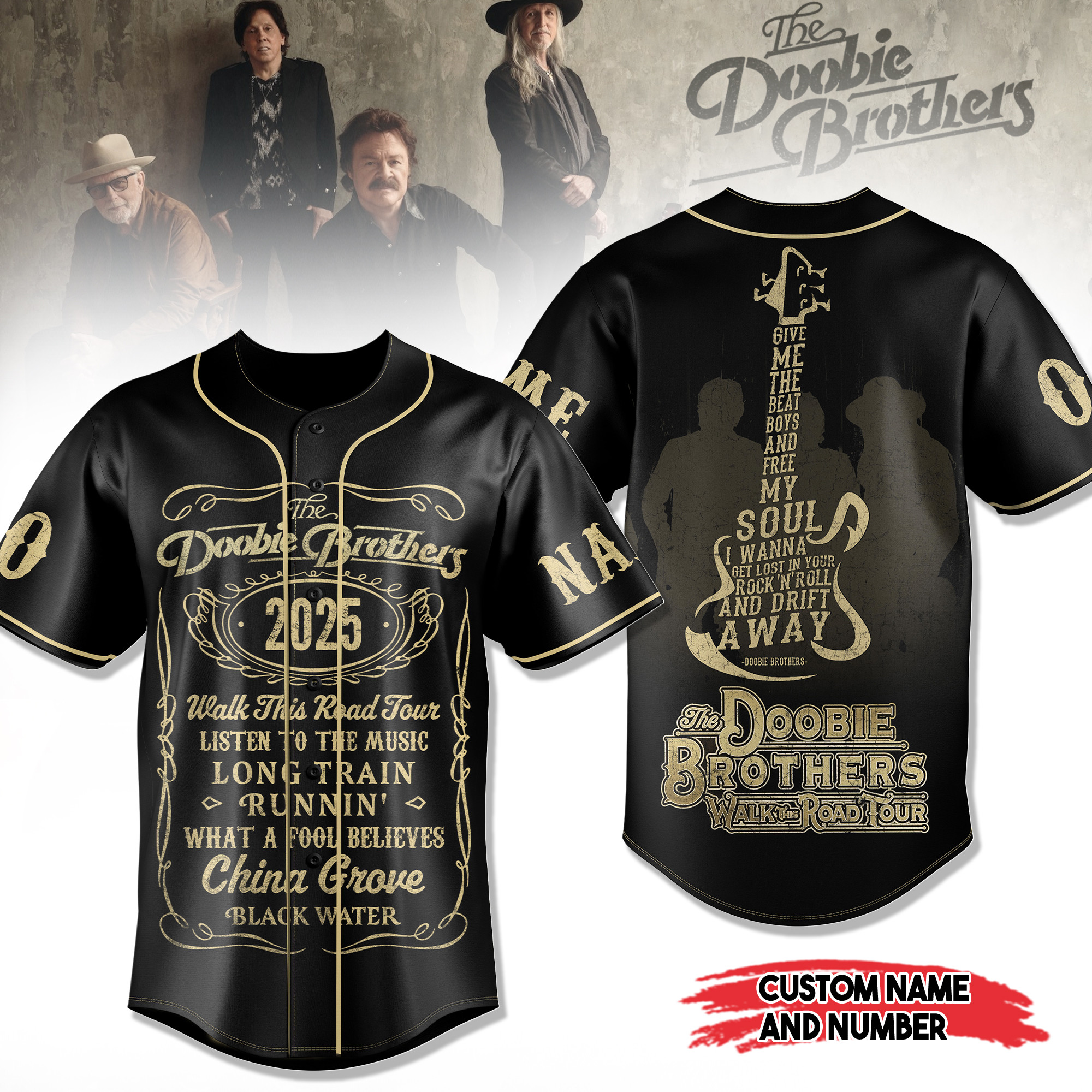 The Doobie Brothers Music Personalized Baseball Jersey For Fans-1