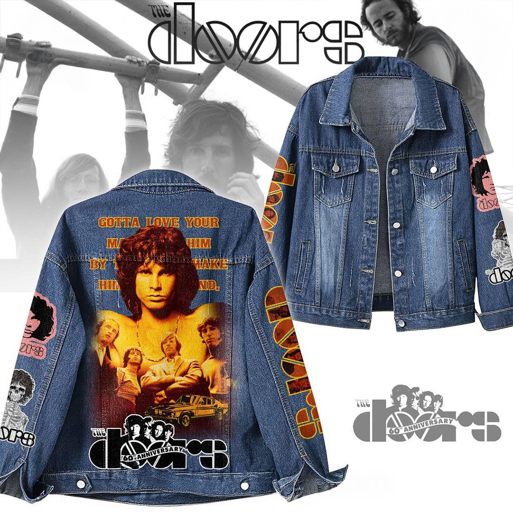 The Doors 60th Anniversary Special Denim Jacket The Doors Merch Gifts For Music Fans-1