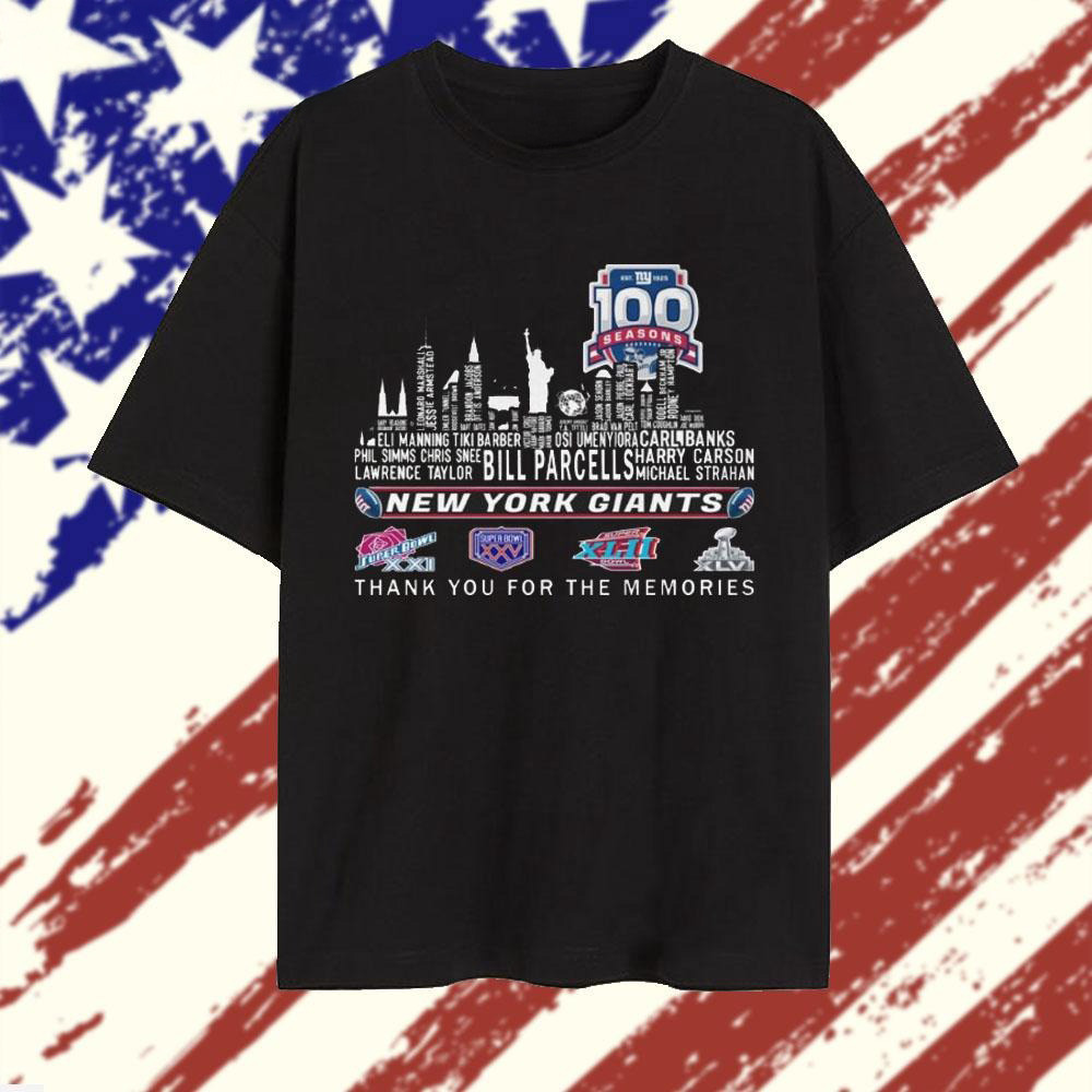 The Giants 100th Anniversary 1925 2026 T-Shirt Thank You For The Memorial Shirt Dad Gifts-1