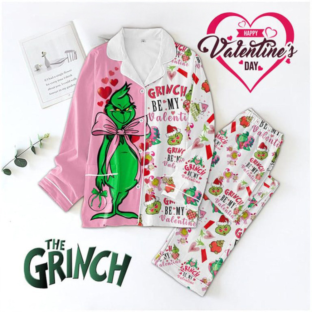 The Grinch I Love You Valentine's Day 2025 Pajamas Set Gifts For Fans-1