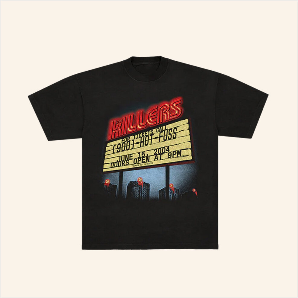 The Killers Music Merch Summer Motel Sign Black T-Shirt Music Lovers Gifts Gifts For BFF-1