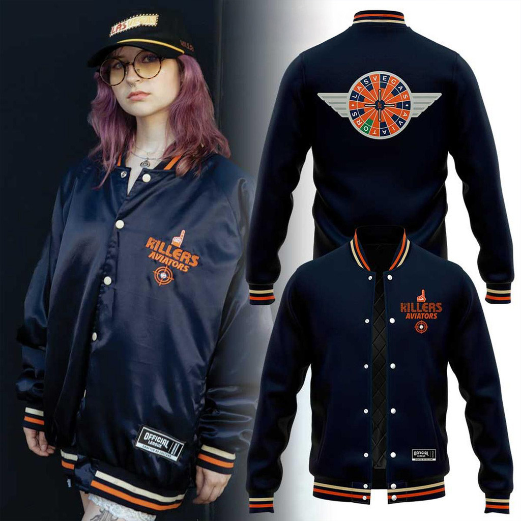 The Killers X Las Vegas Aviators Navy Baseball Jacket Fan Merch Gift For Wife-1