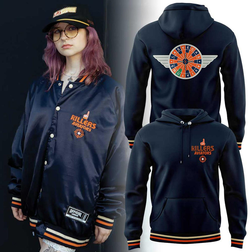 The Killers X Las Vegas Aviators Navy Hoodie Fan Merch Gift For Girlfriend-1 The Killers X Las Vegas Aviators Navy Hoodie Fan Merch Gift For Girlfriend-1