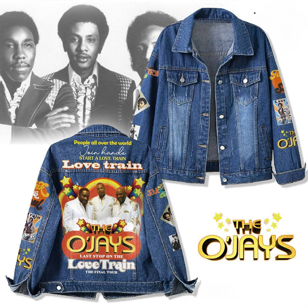 The O'Jays Last Stop on the Love Train' Final Tour Special Denim Jacket Gifts For Fans-1