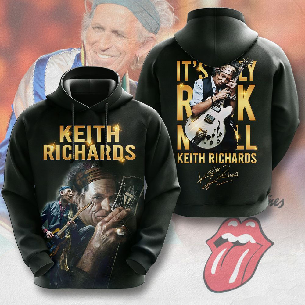 The Rolling Stones x Keith Richards Special Hoodie Keith Richards Merch Gifts For Grandpa-1