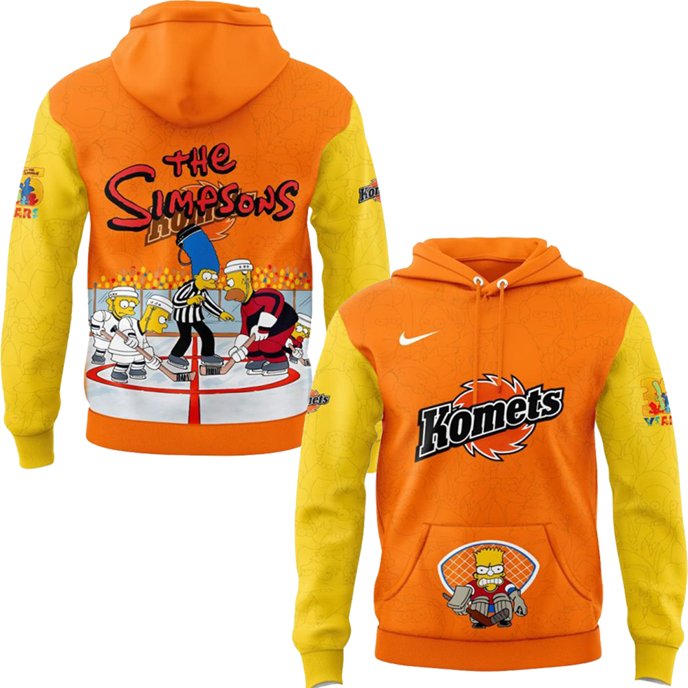 The Simpsons x Fort Wayne Komets Hoodie The Simpsons Merch Dad Gifts For Father's Day 2025-1