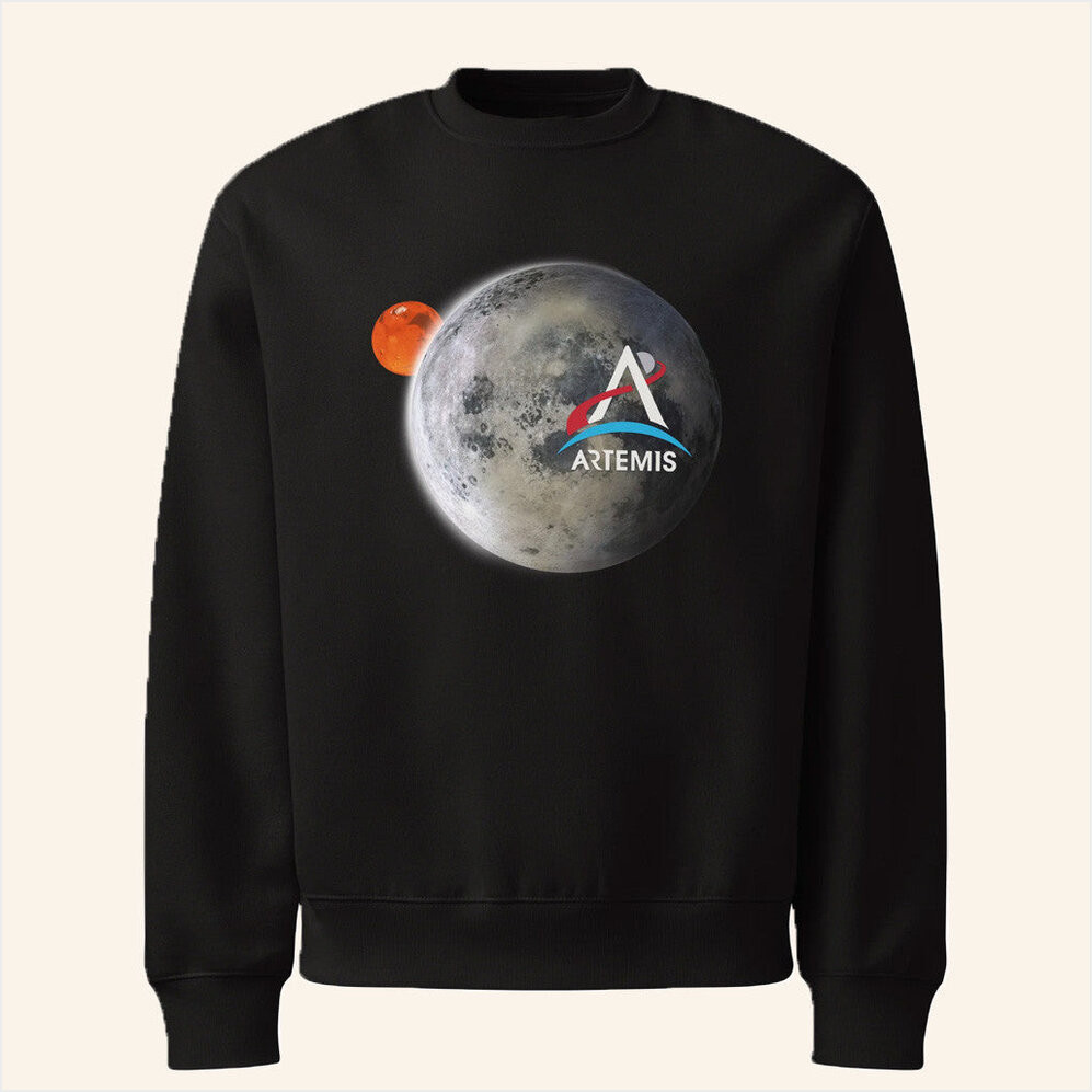 The Space Merch Artemis Moon And Mars Sweatshirt Gifts For Dad Birthday Gifts For Fans-1