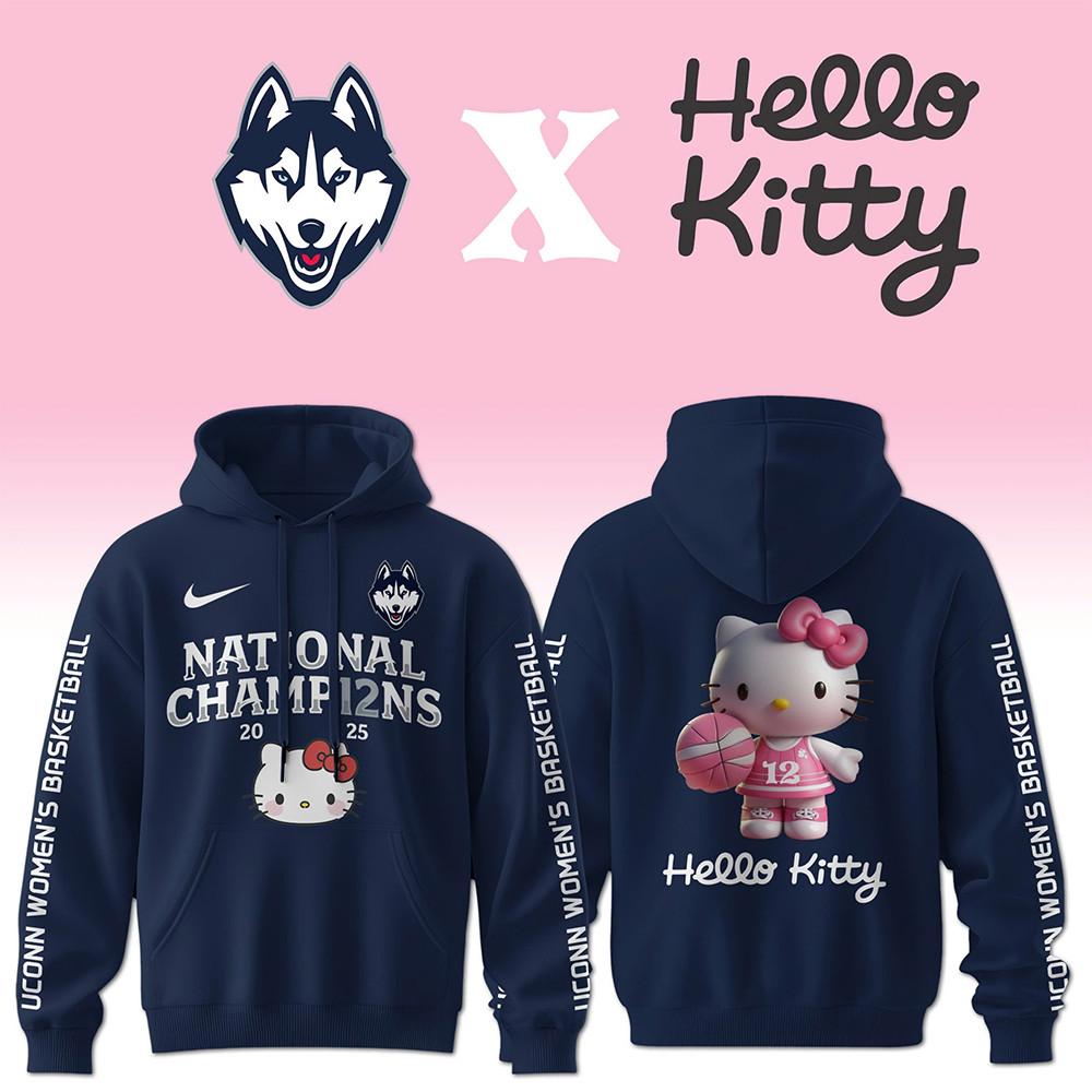 The UConn Women's Basketball x Hello Kitty Hoodie Gift Ideas For Basketball Lovers-1