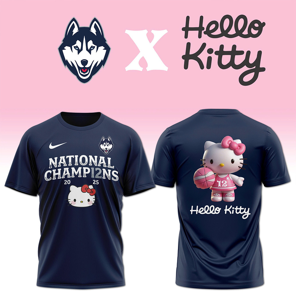 The UConn Women's Basketball x Hello Kitty Shirt Gift Ideas For Basketball Lovers-1