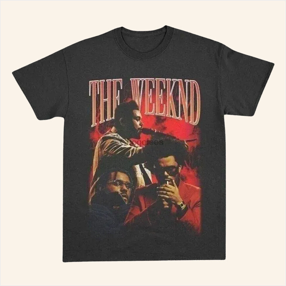 The Weeknd Merch Black T-Shirt Best Gifts For Boyfriend Birthday Gifts For BFF-1