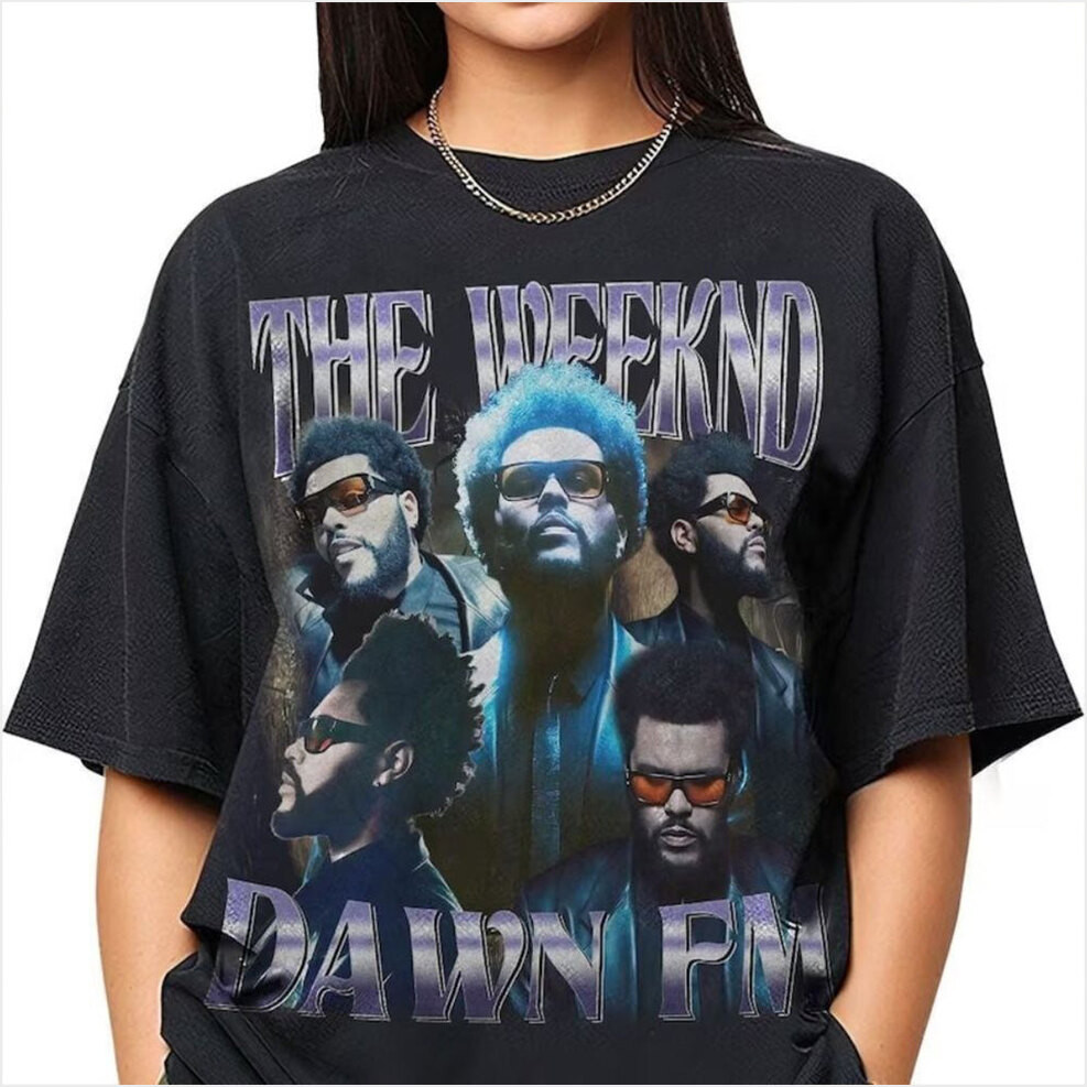 The Weeknd Merch Dawn FM T-Shirt Gift Ideas For Fans Birthday Gifts For Besties-1